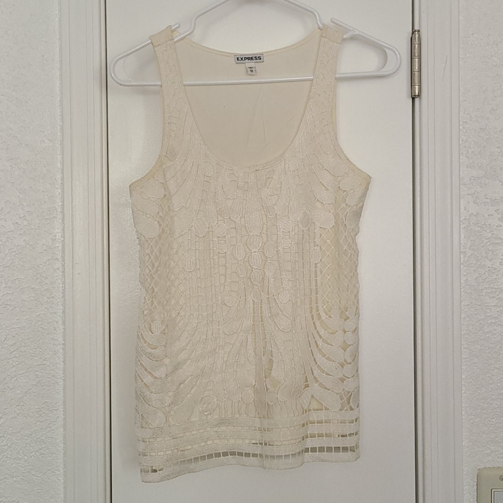 Express beige lace top